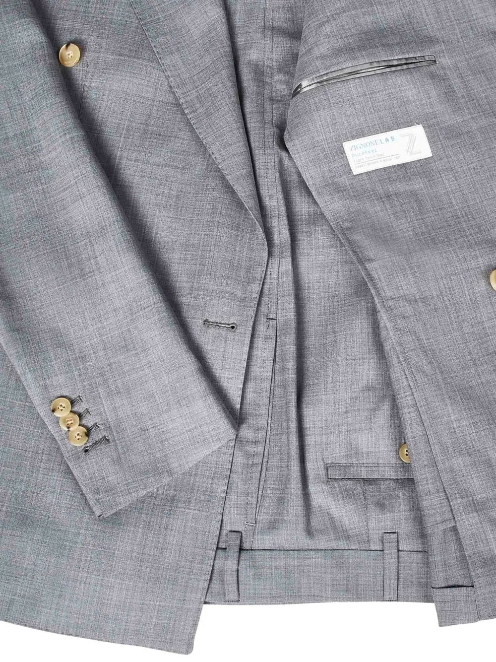 FRANZESE COLLECTION double-breasted peak-lapel suit Grijs