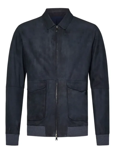 FRANZESE COLLECTION double-slider zip leather jacket