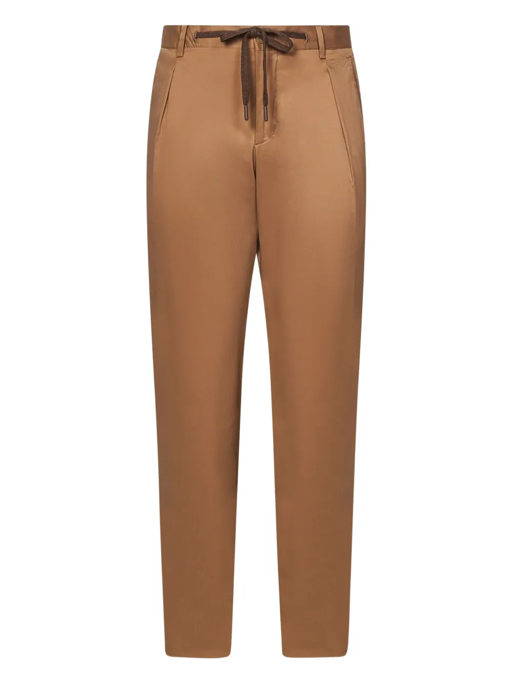 FRANZESE COLLECTION Stefano De Martino pleated drawstring trousers | Brown | Image 1