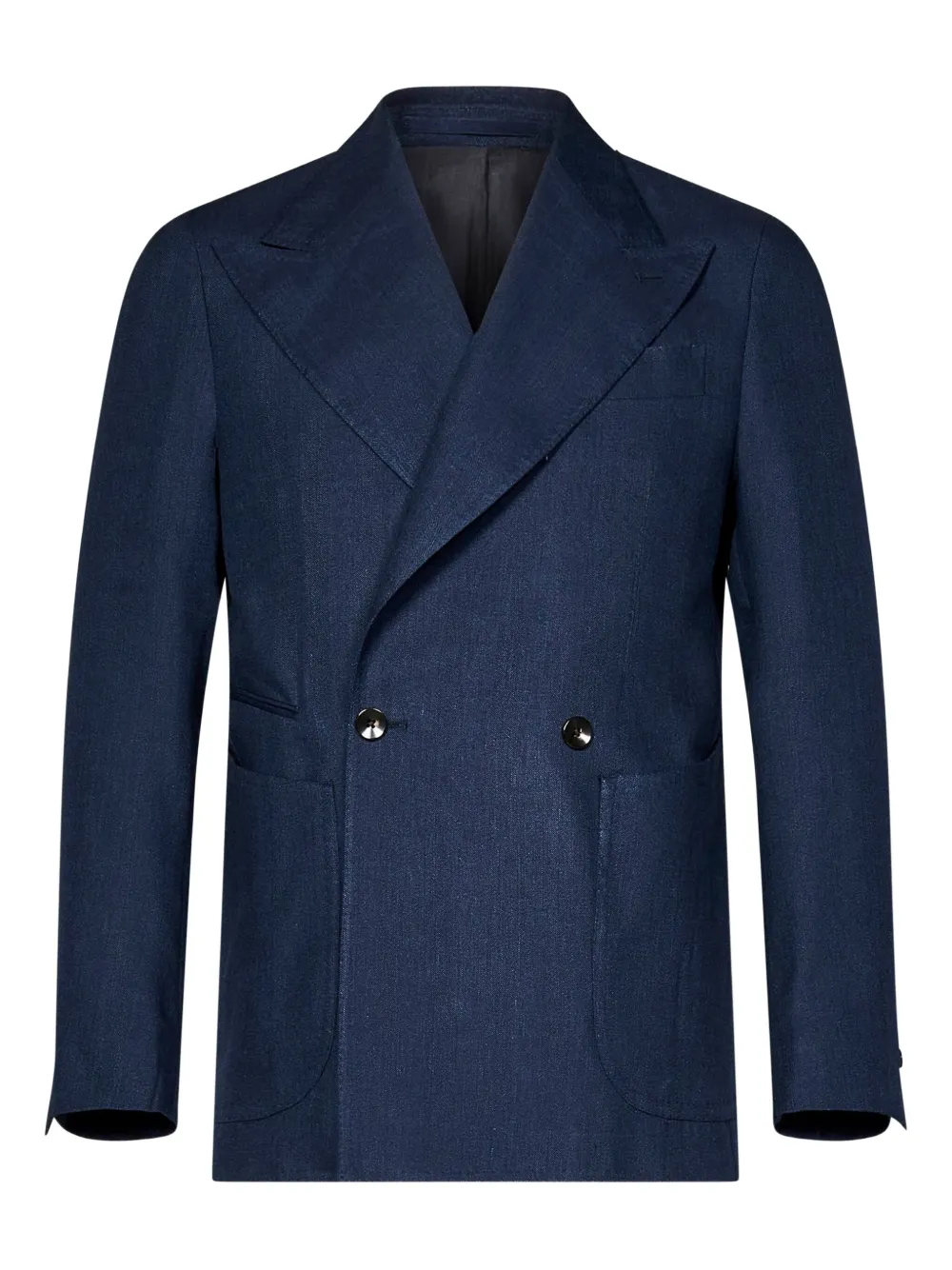 FRANZESE COLLECTION double-breasted peak-lapel blazer Blauw