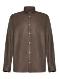 FRANZESE COLLECTION Donald Trump pointed-collar buttoned shirt - Brown
