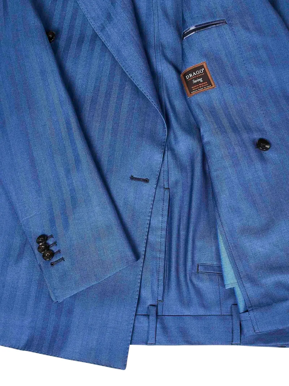FRANZESE COLLECTION Stefano De Martino pak met dubbele rij knopen Blauw