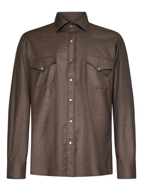 FRANZESE COLLECTION yoke flap-pocket shirt