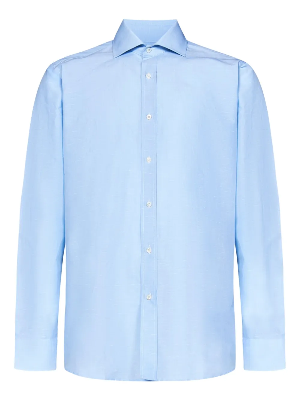 FRANZESE COLLECTION spread-collar long-sleeve shirt Blauw
