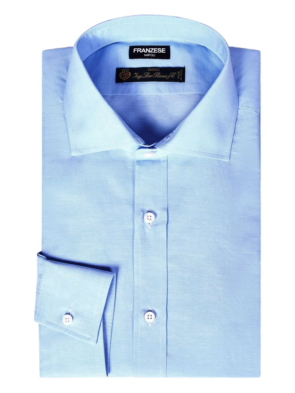 FRANZESE COLLECTION spread-collar long-sleeve shirt Blauw