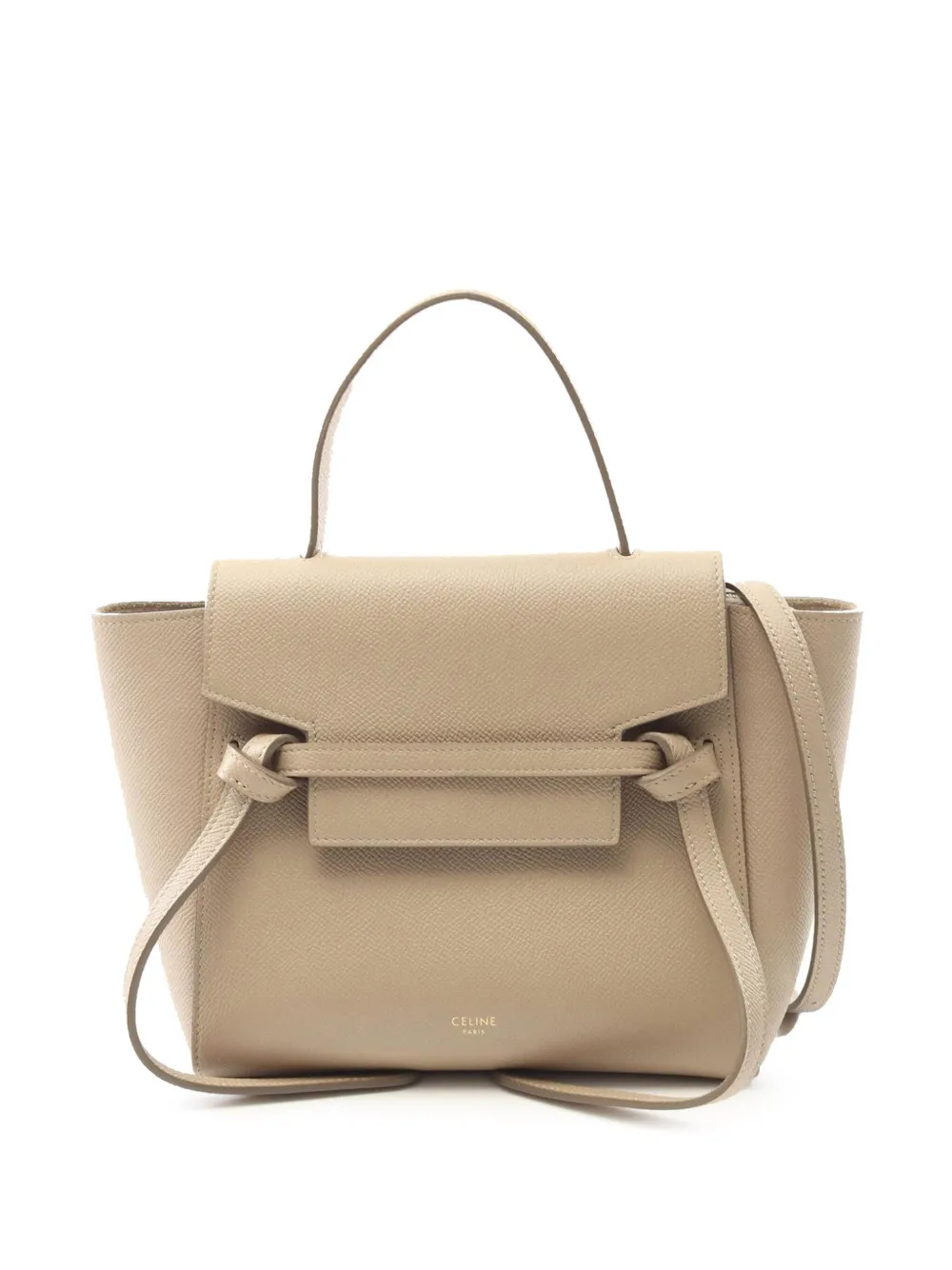 Céline Pre-Owned 2018-2025 ナノ グレインカーフ ベルトバッグ サッチェルバッグ - ブラウン Céline Pre-Owned 2018-2025 ナノ グレインカーフ ベルトバッグ サッチェルバッグ - ブラウン