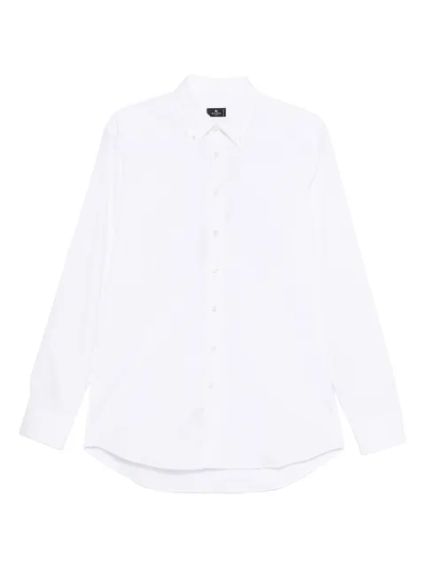 ETRO 扣角领logo衬衫