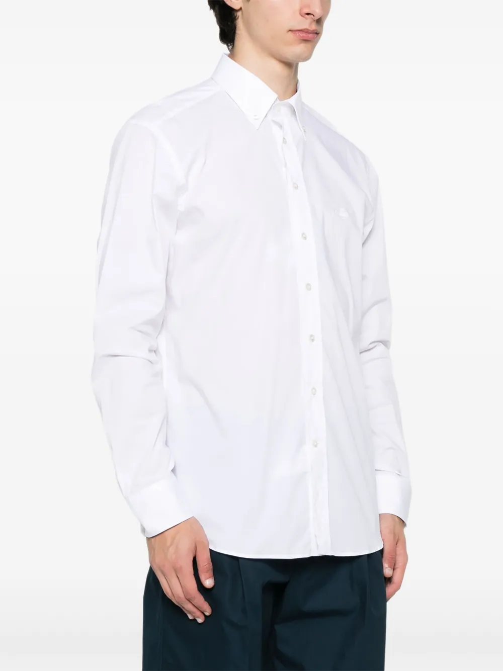 Etro Button-down Logo Shirt - White 
