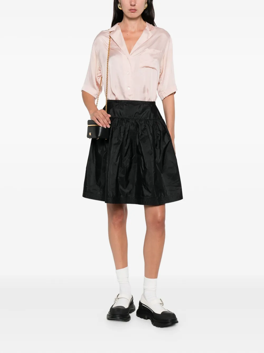 CHANEL Pre-Owned 2010s zijden plooirok - Zwart