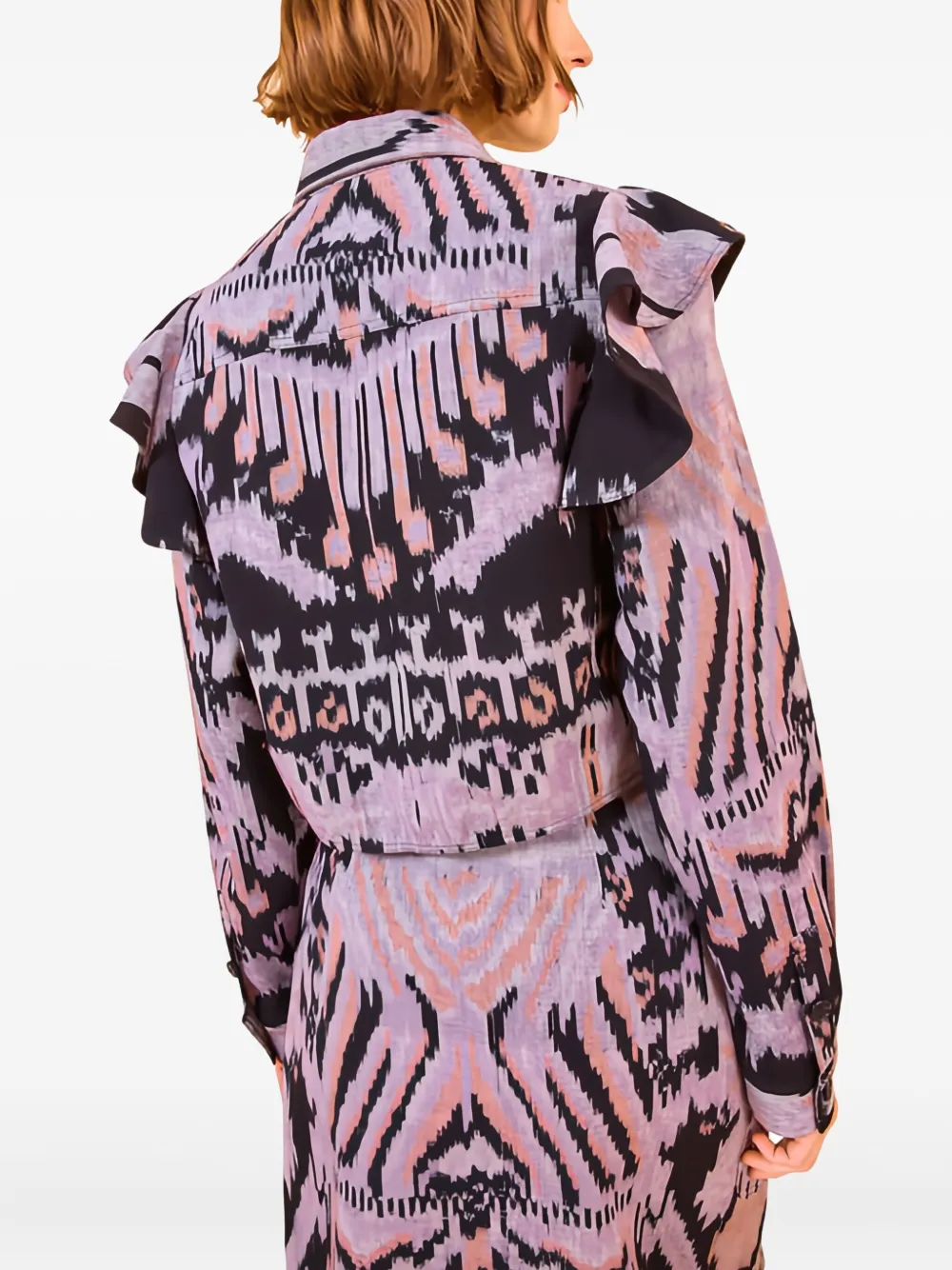 Ulla Johnson Mathilde Ruffle-trimmed Blouse In Pink