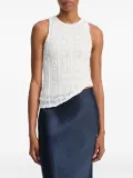 Vince high-neck textured knit top - White