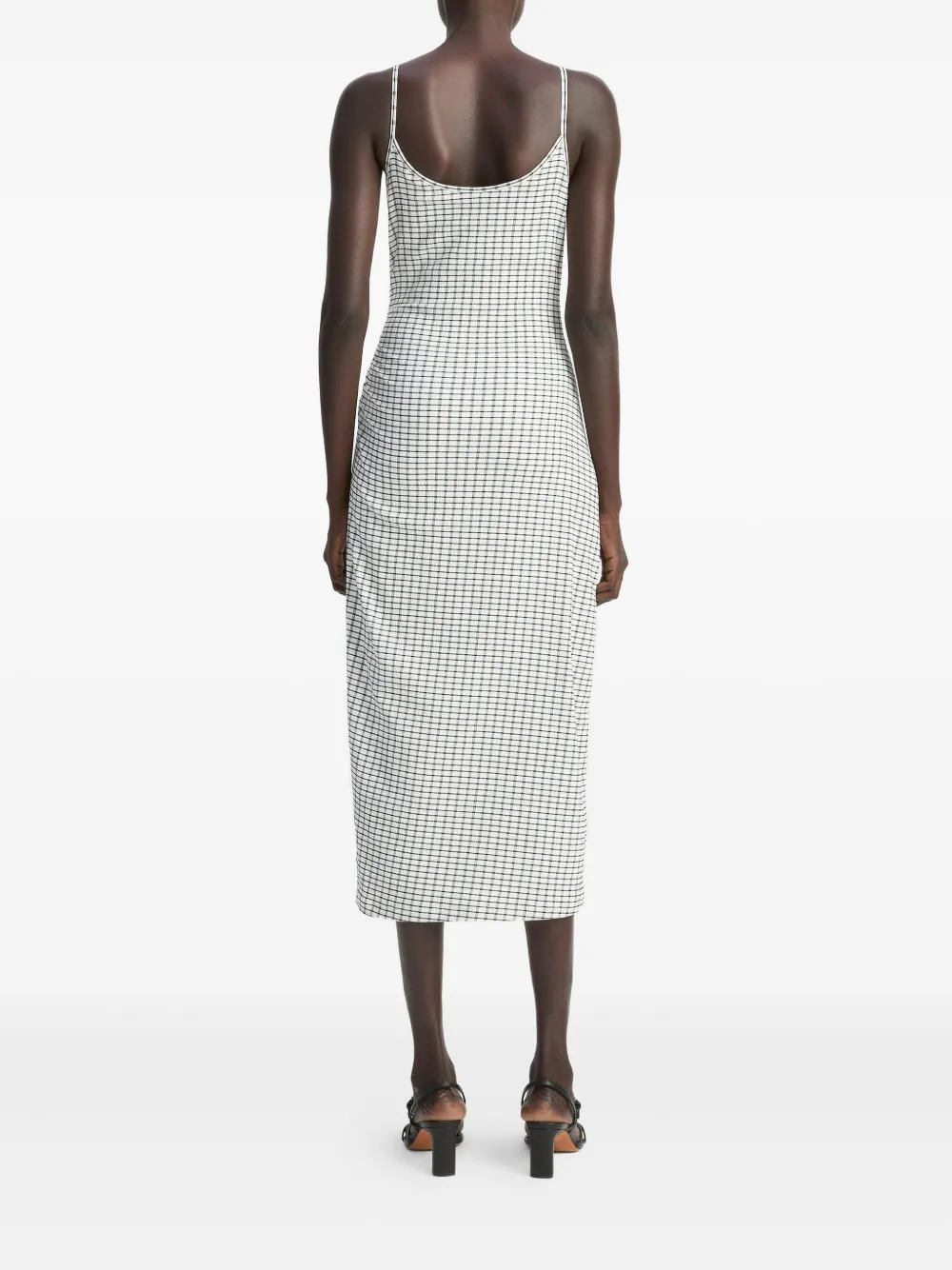 Vince Geruite jurk met ruches Wit