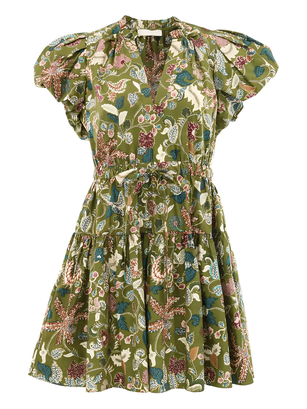 Ulla Johnson Izel puff-sleeve floral mini dress | Green | Image 1