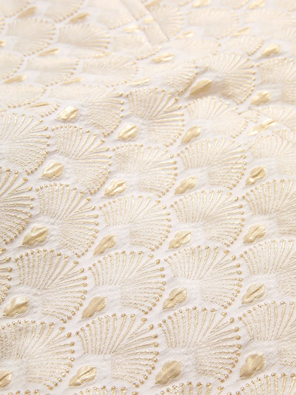 Veronica Beard Jazmin shorts met waaierpatroon Beige