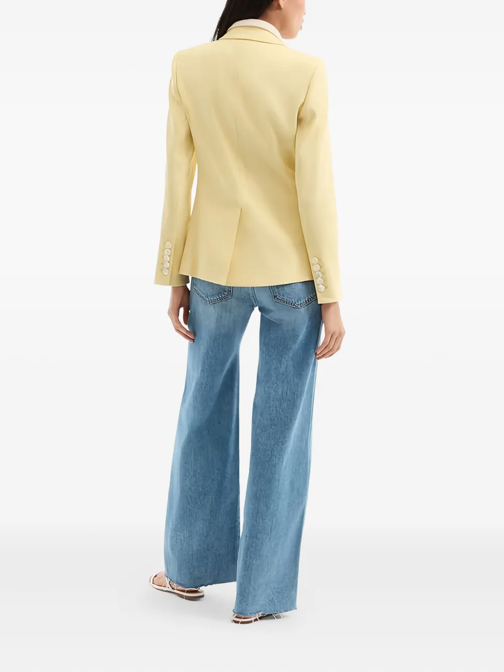 Veronica Beard Miller Double-breasted Jacket In Yellow