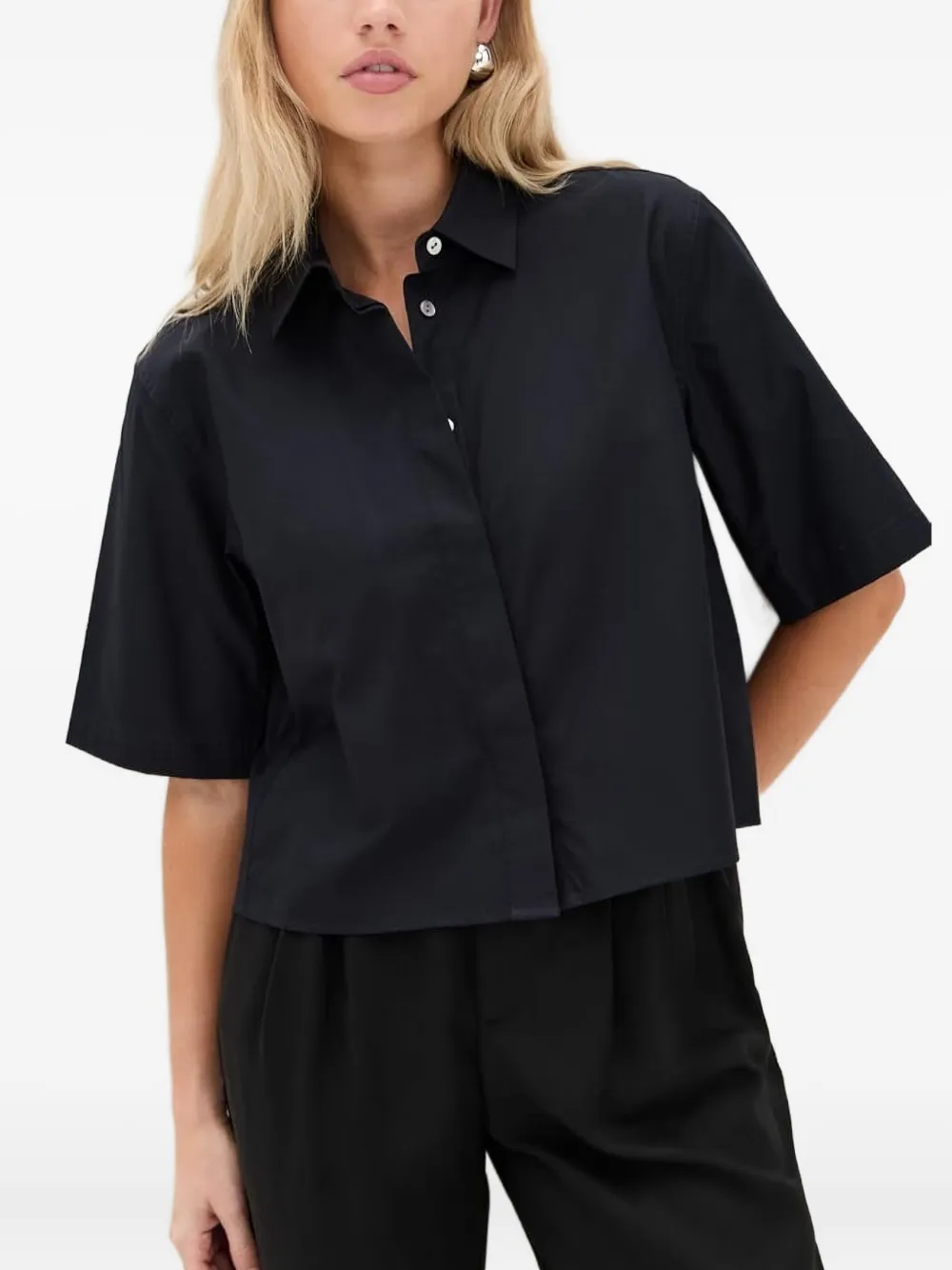 Vince short-sleeve collared shirt | Blue | Image 1