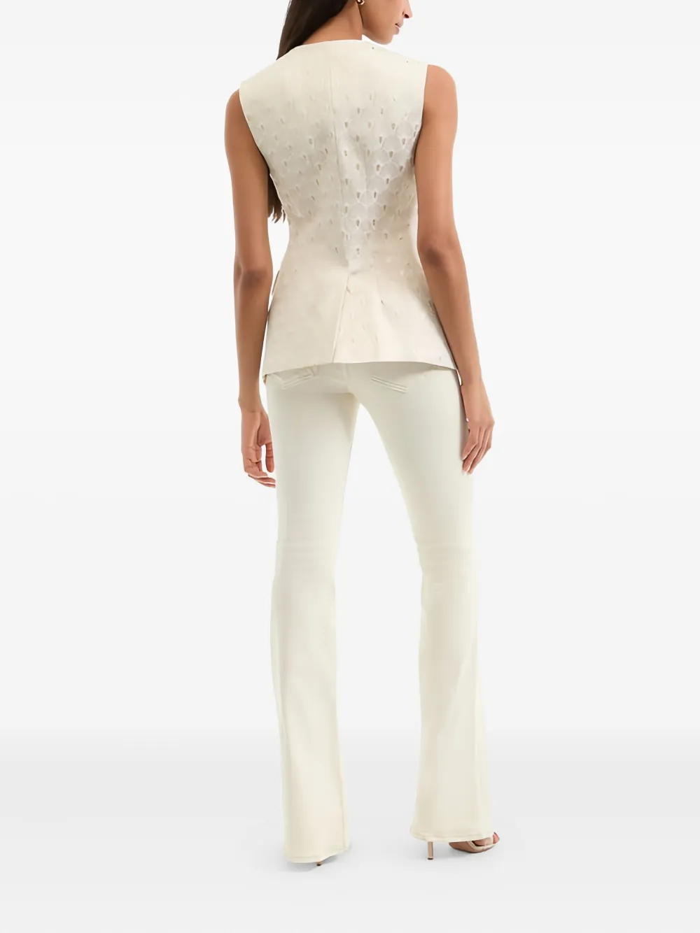 Veronica Beard Lois Button-fastening Waistcoat In Neutral