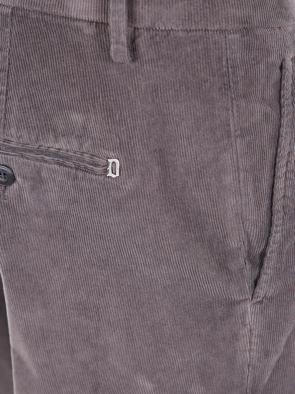 DONDUP Ribfluwelen broek Grijs