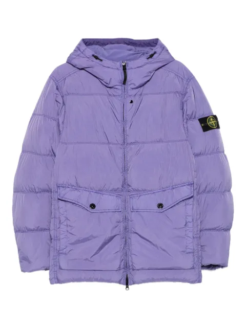 Stone Island hooded quilted jacket