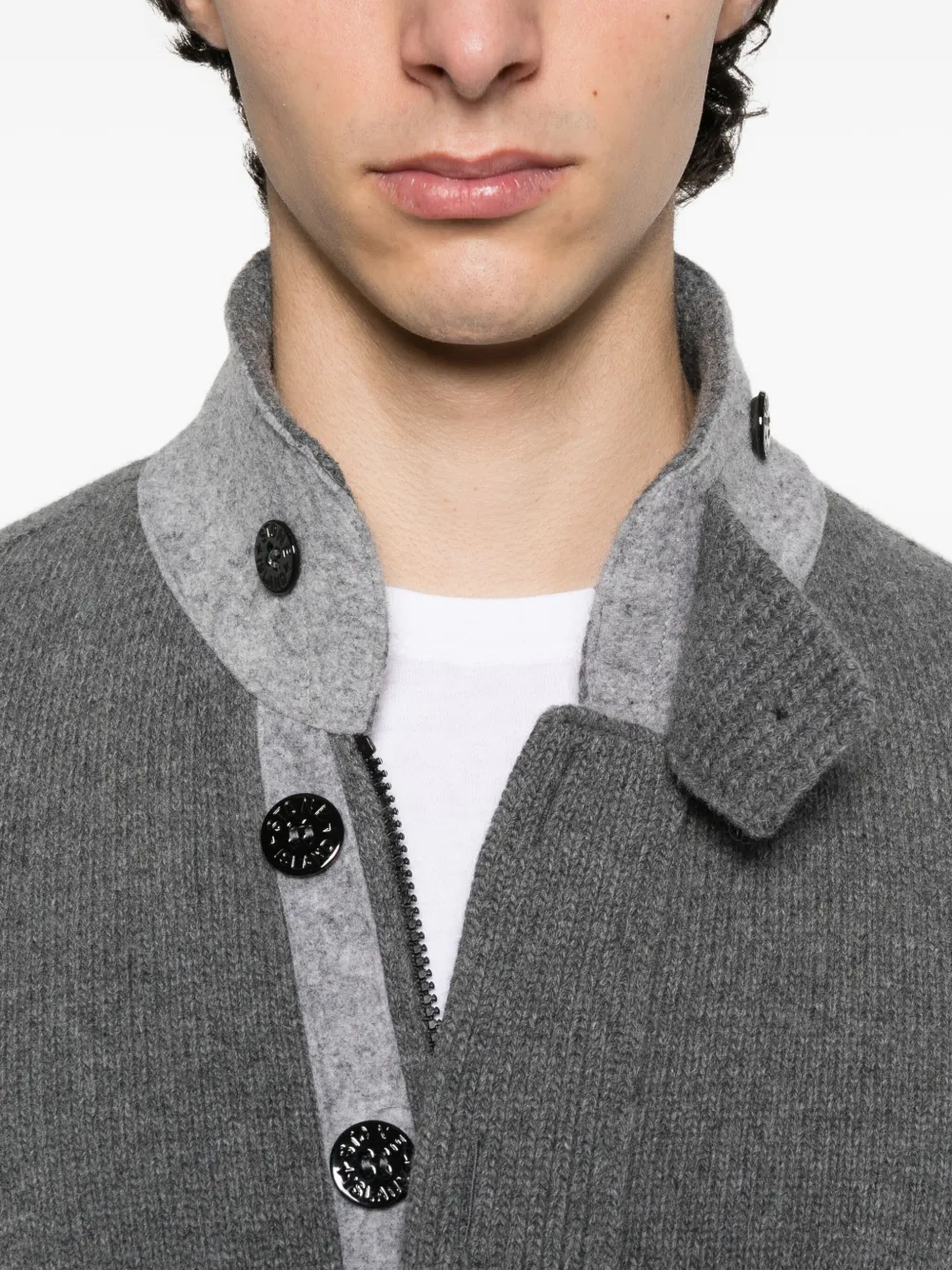 Stone Island Wollen vest Grijs