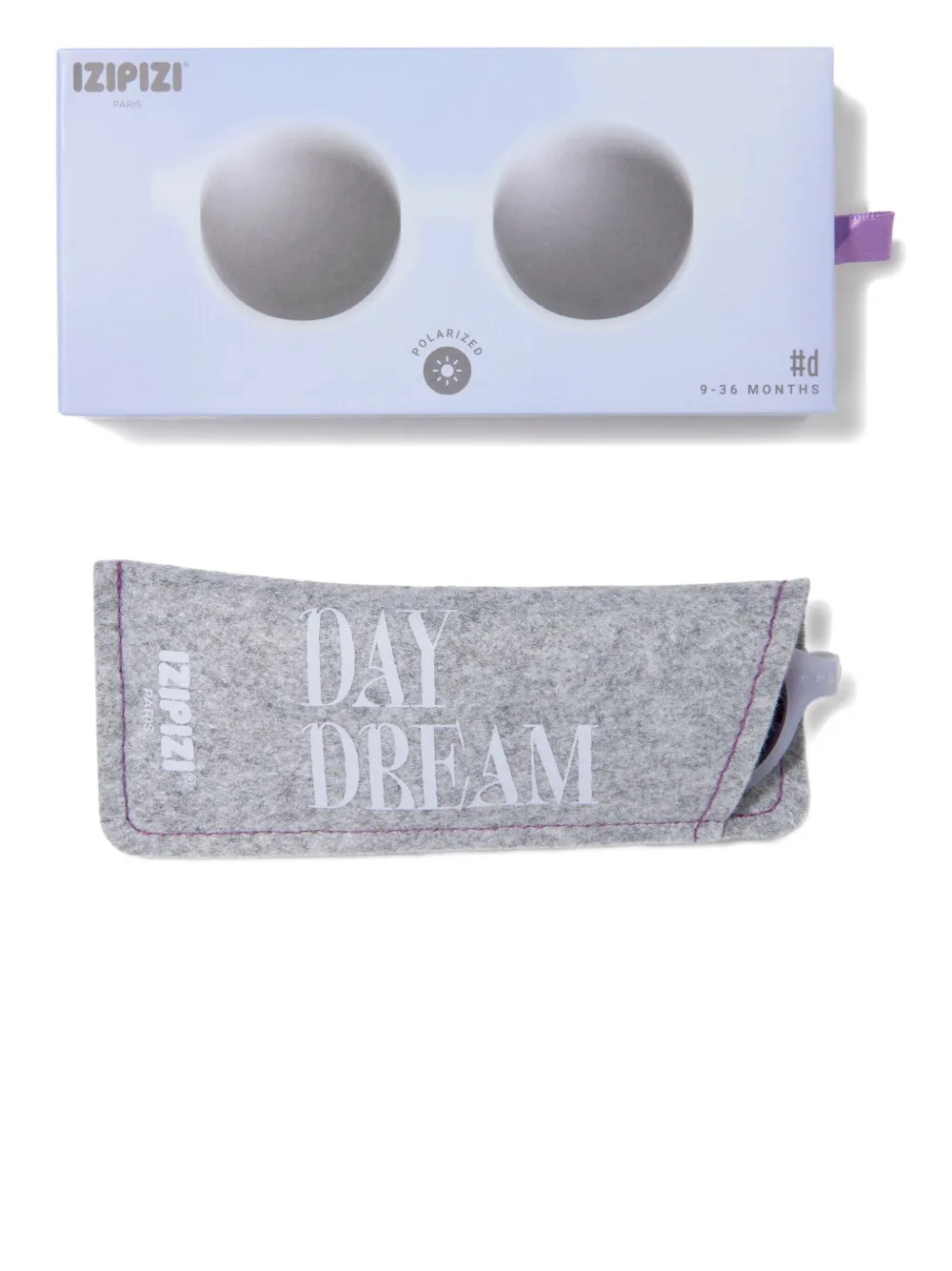 IZIPIZI KIDS #D zonnebril met rond montuur Paars