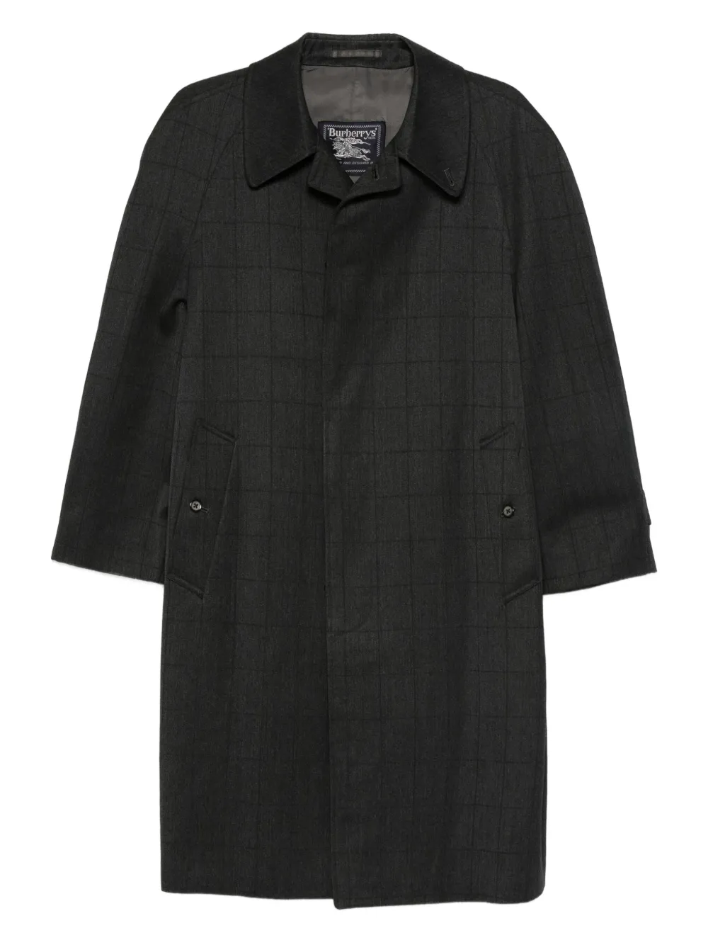 Burberry Pre-Owned 2000s Pimlico wool trench coat | Grey | Image 1