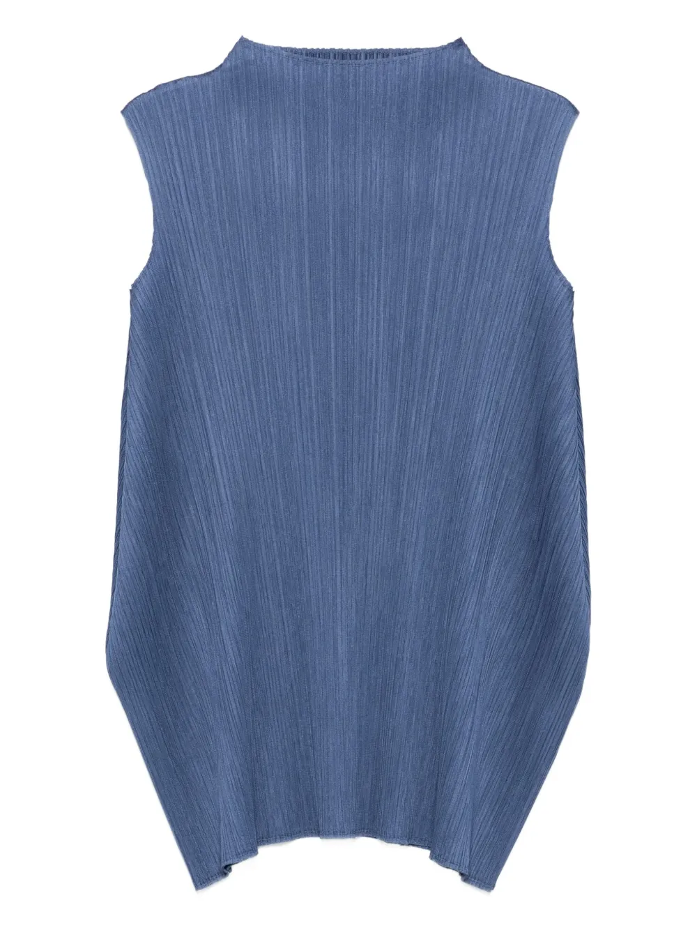 Pleats Please Issey Miyake pleated sleeveless top | Blue | Image 1