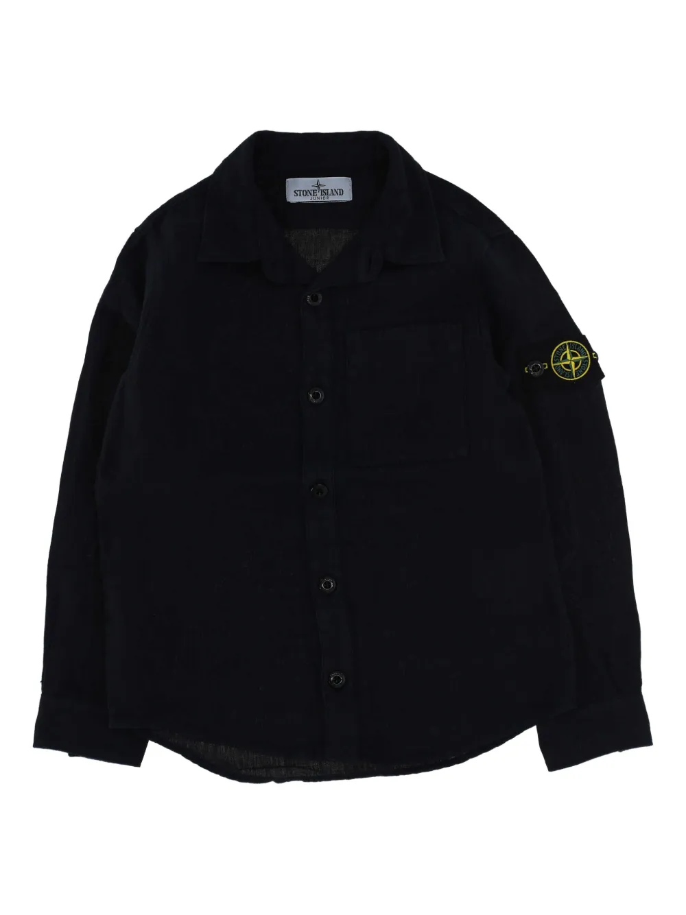 Stone Island Junior パッチポケット シャツ - ブルー Stone Island Junior パッチポケット シャツ - ブルー
