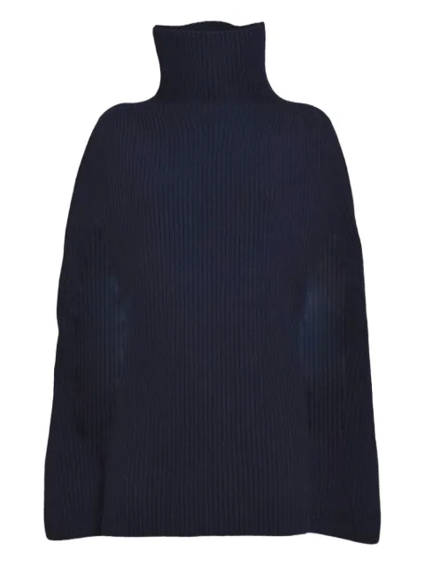 Jil Sander capa de canalé con cuello vuelto