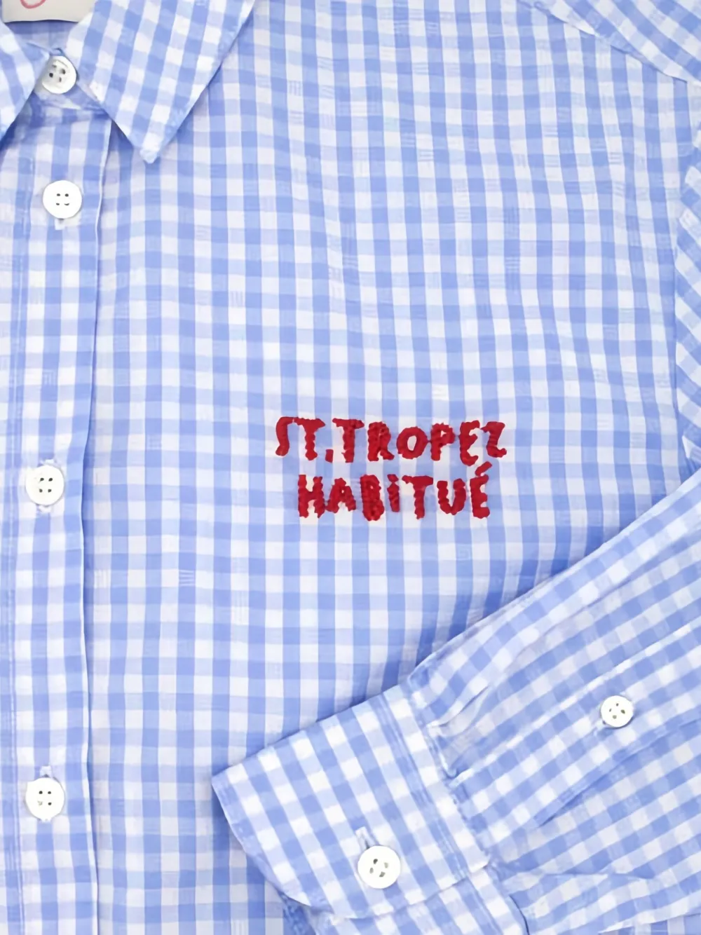 MC2 Saint Barth Kids gingham embroidered shirt | Boys Shirts | Image 2