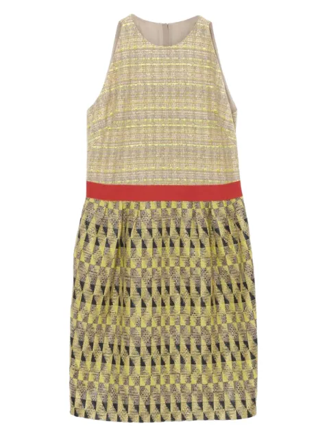 Giambattista Valli vestido de tweed a capas con motivo geométrico