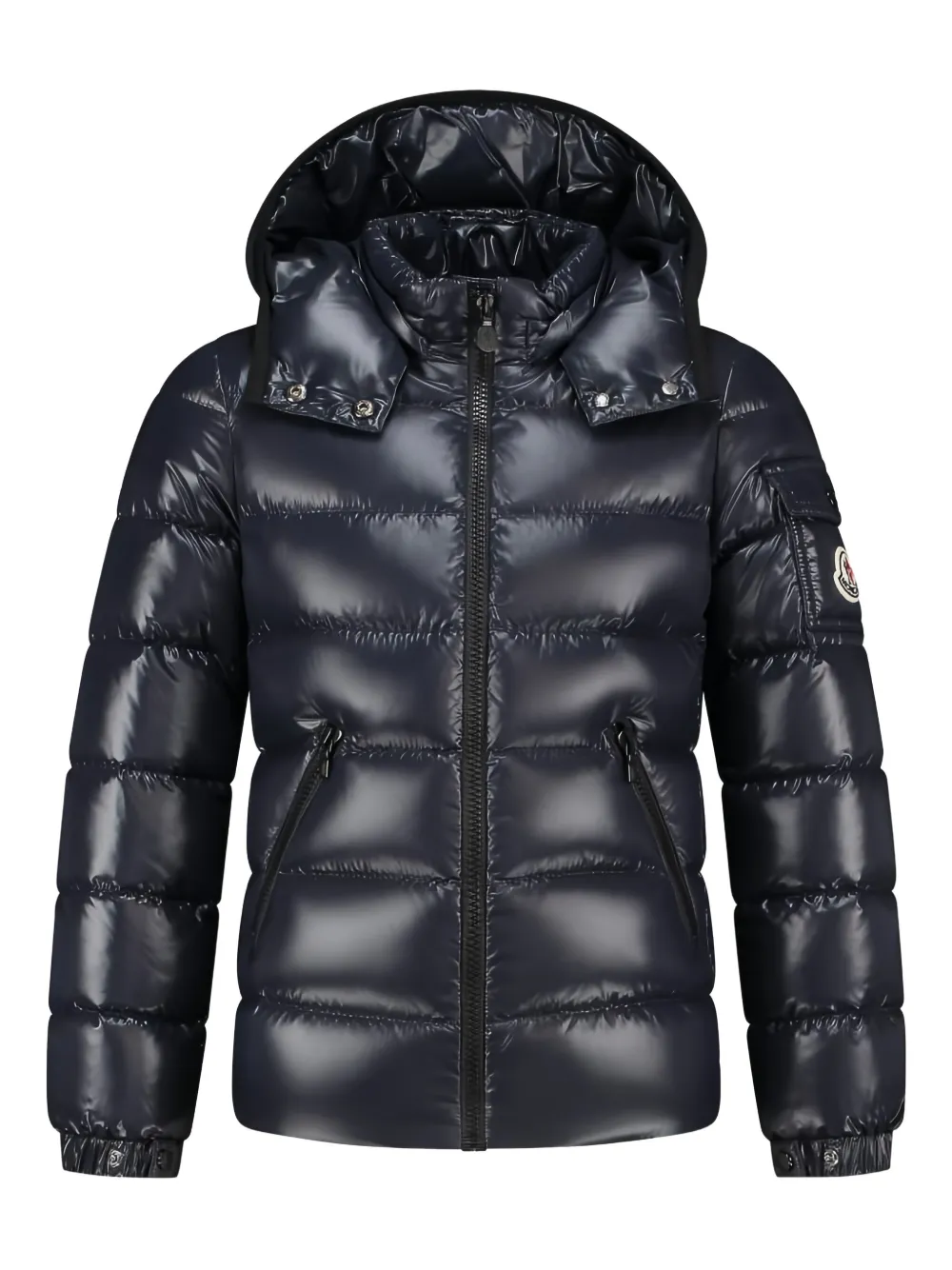 Moncler Enfant Bady hooded puffer jacket Blauw