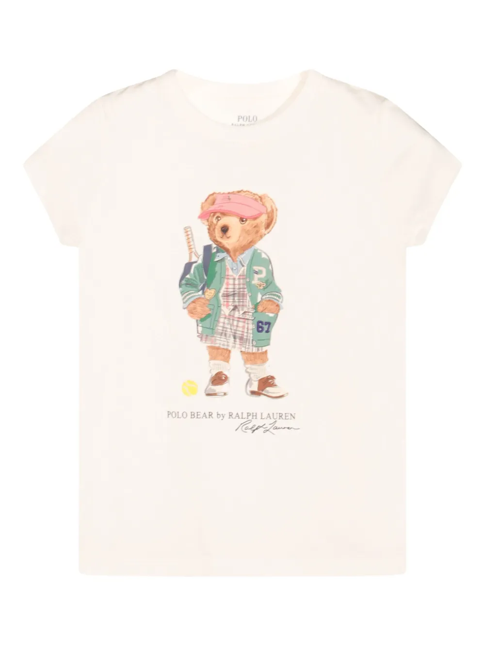 POLO RALPH LAUREN KIDS Polo Bear crew-neck T-shirt Beige