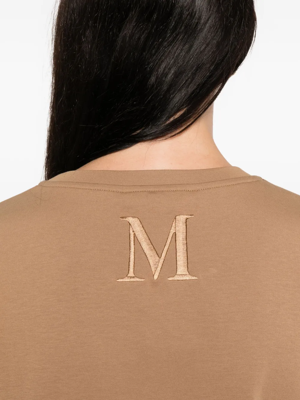 'S Max Mara Top met ronde hals en korte mouwen Bruin