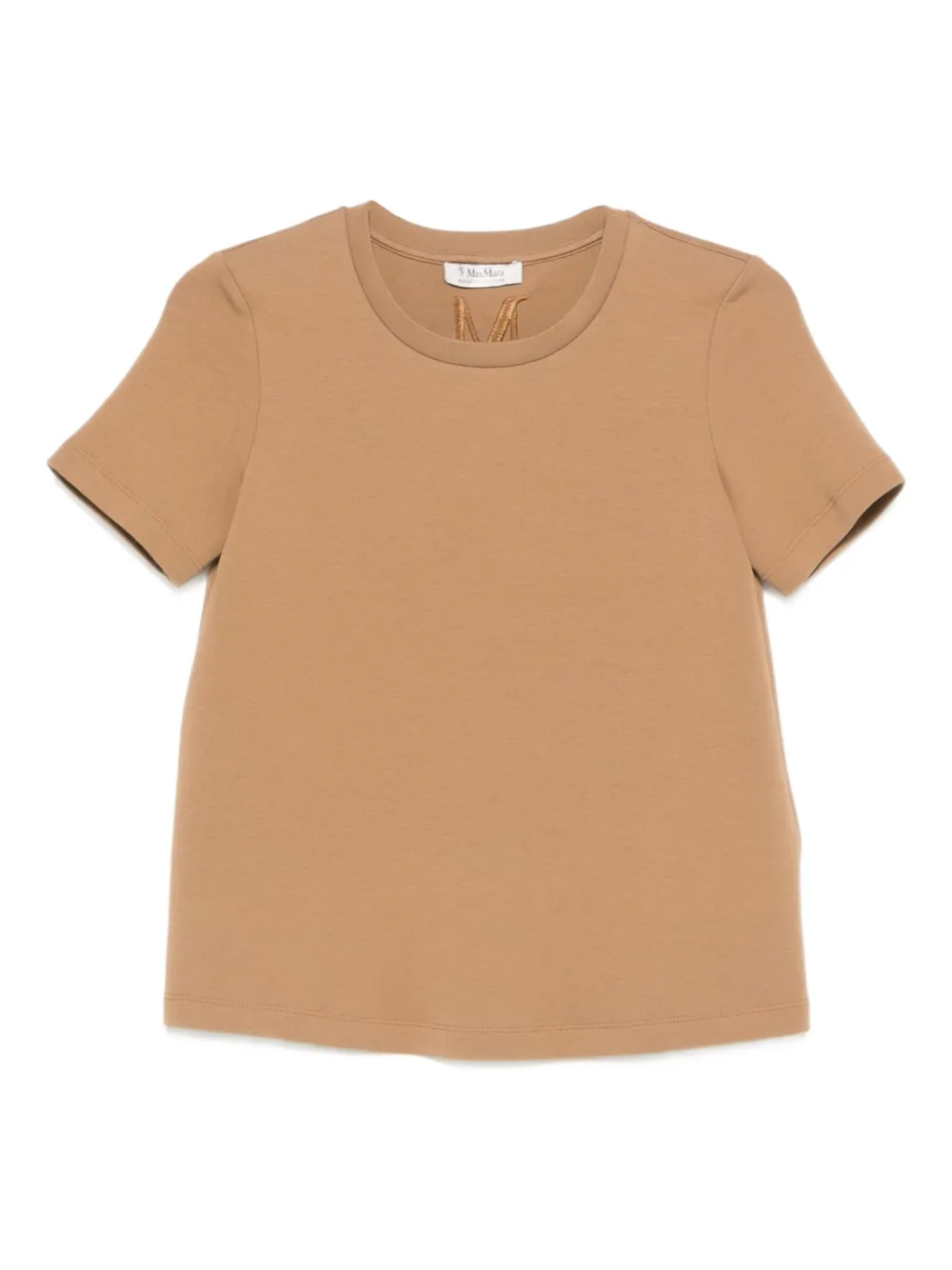 'S Max Mara Top met ronde hals en korte mouwen Bruin