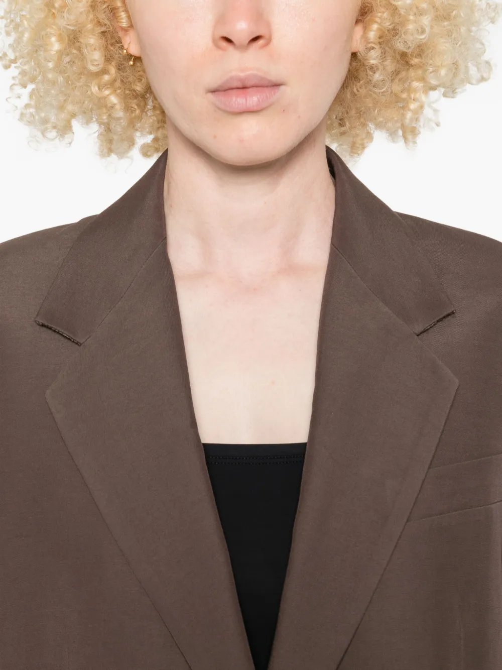 Weekend Max Mara Blazer met enkele knoop en verlaagde schouders Bruin