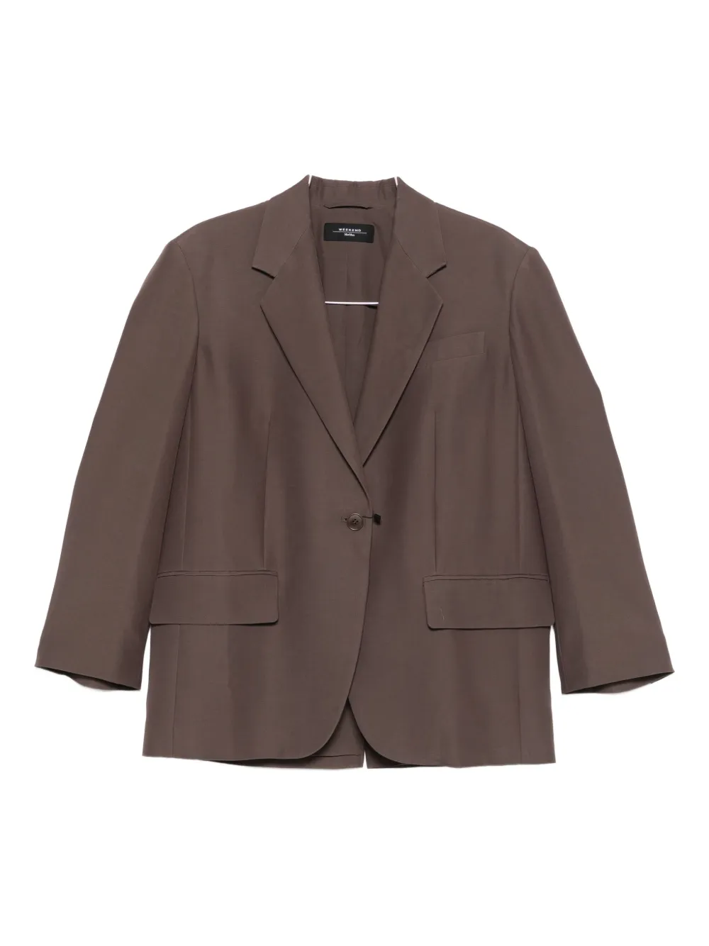 Weekend Max Mara Single-button Dropped-shoulder Blazer In Brown