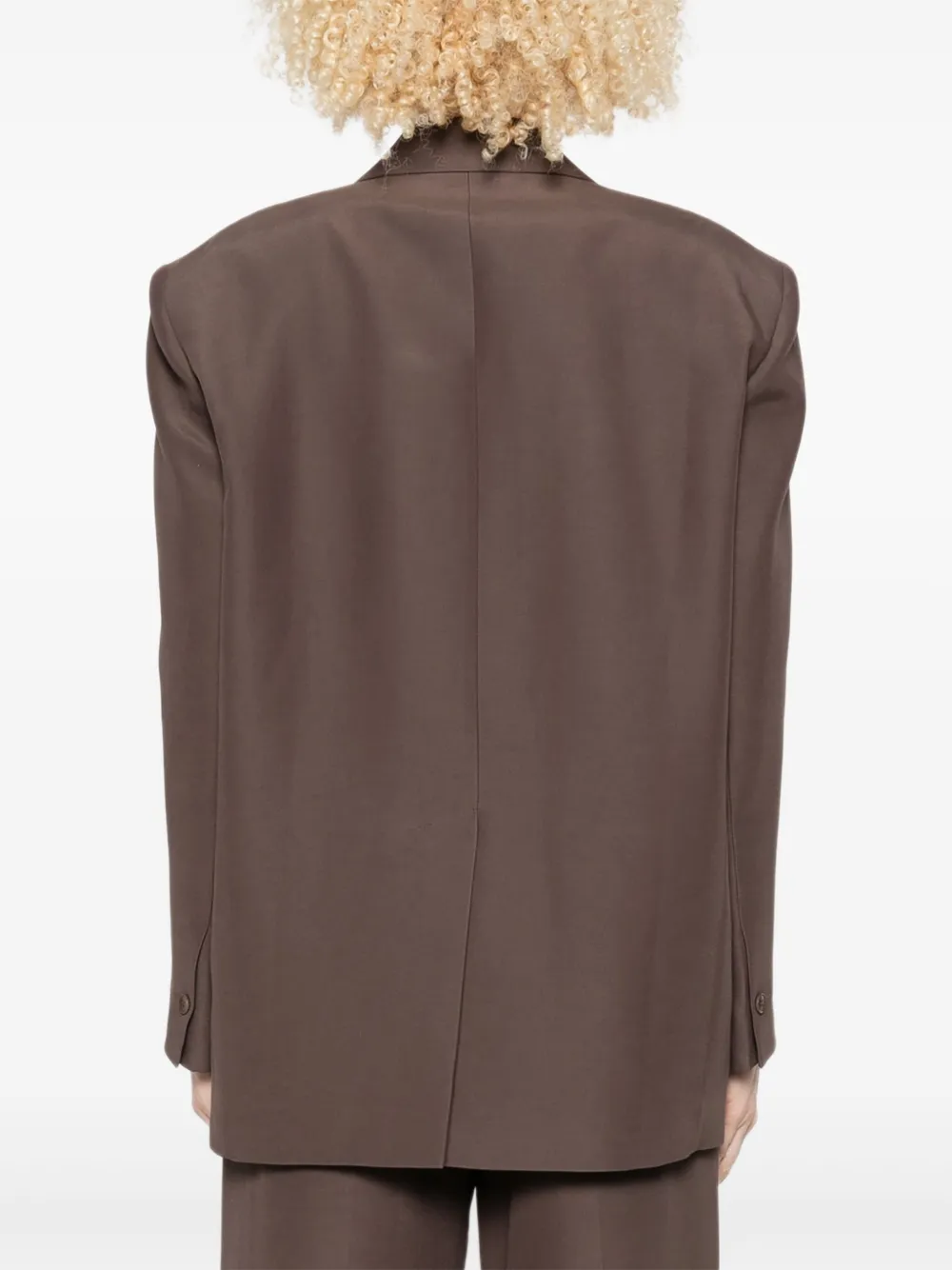 Weekend Max Mara Blazer met enkele knoop en verlaagde schouders Bruin