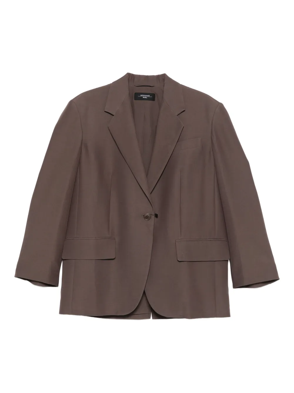 Weekend Max Mara Blazer met enkele knoop en verlaagde schouders Bruin