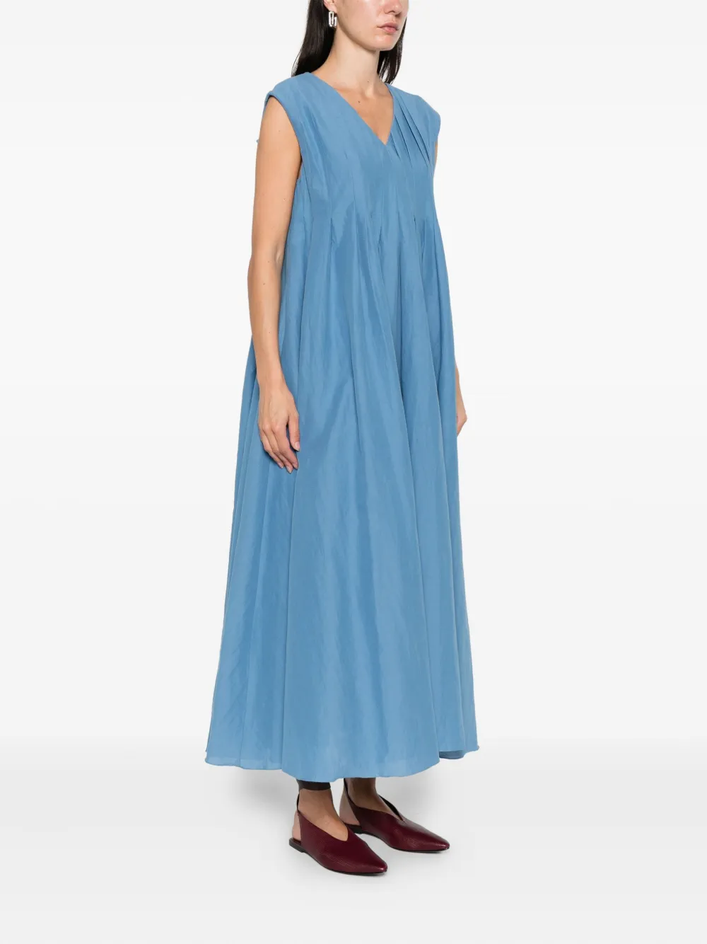 'S Max Mara Jurk met V-hals Blauw