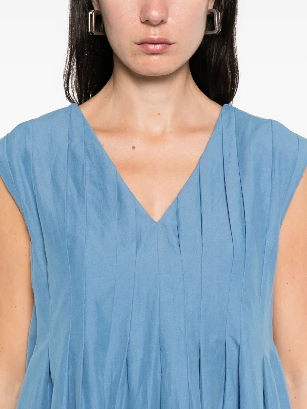 'S Max Mara Jurk met V-hals Blauw