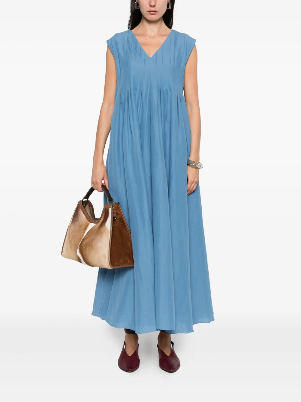 'S Max Mara Jurk met V-hals - Blauw