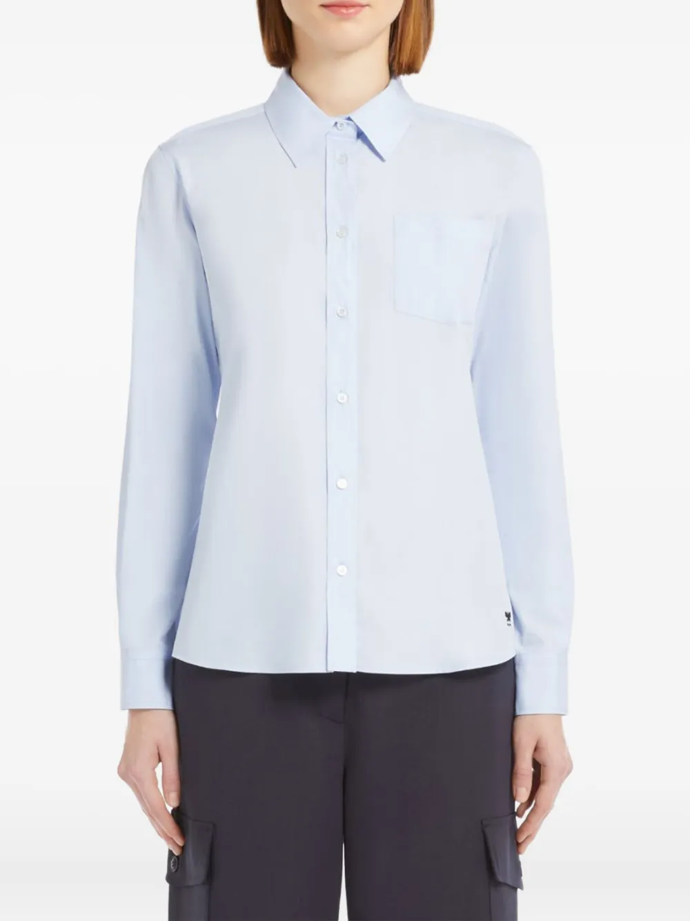 Weekend Max Mara pocket classic-collar shirt Blauw