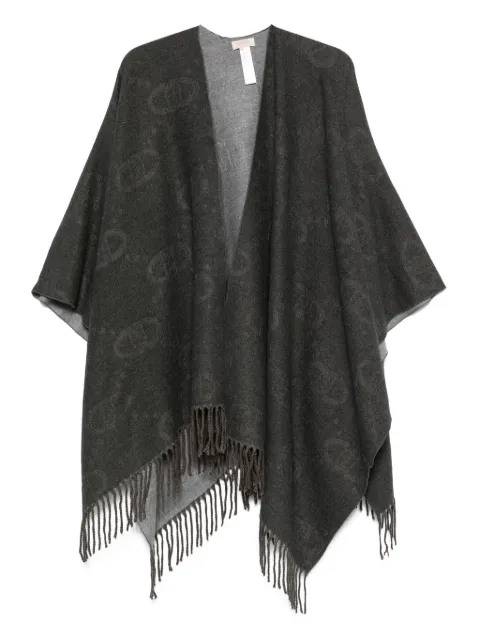 LIU JO fringed patterned poncho