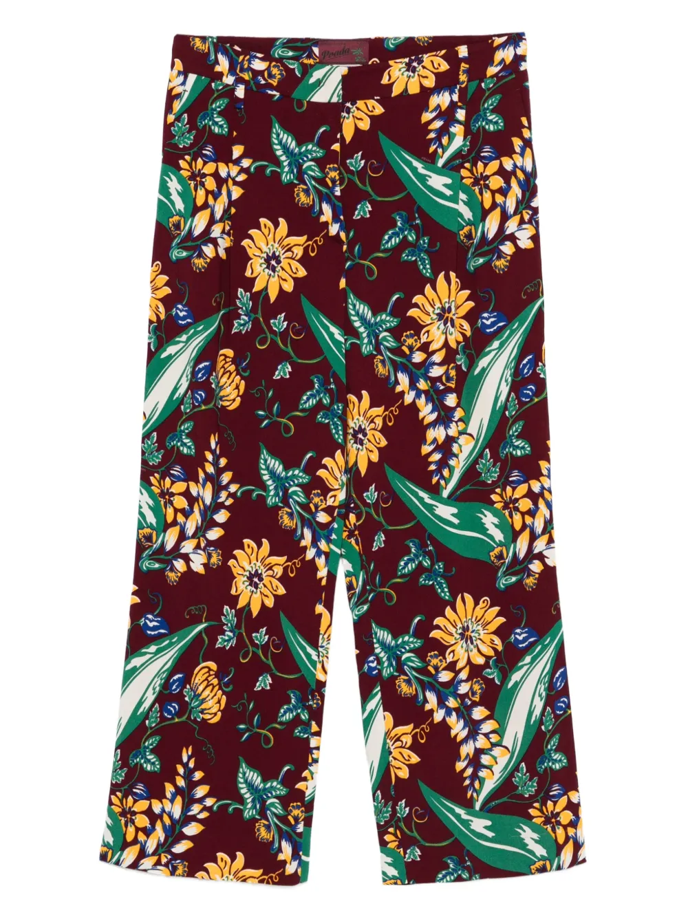 2000s floral-print trousers