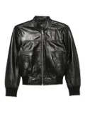R13 zip-front leather jacket - Black
