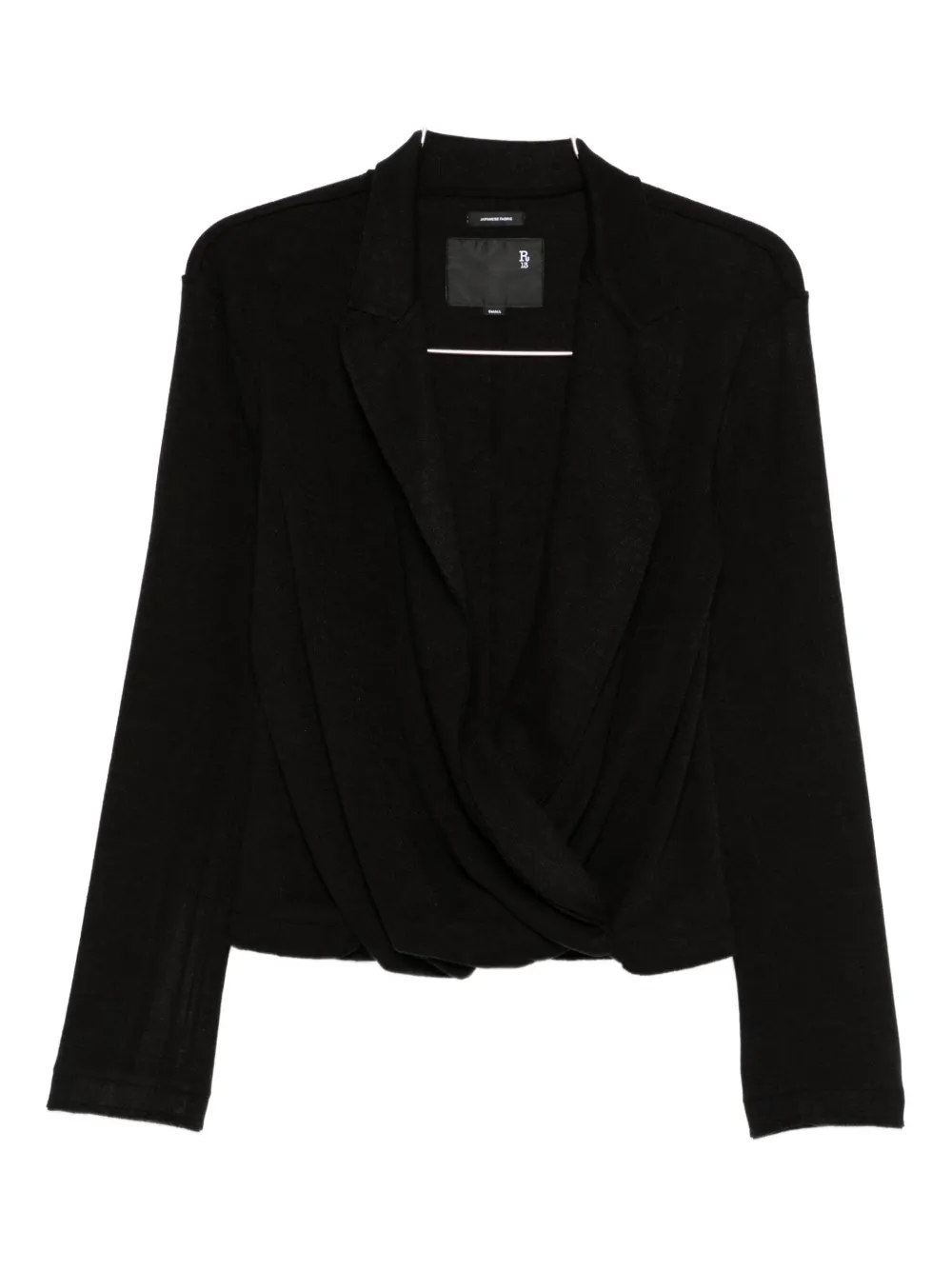 R13 wrap-effect top - Nero