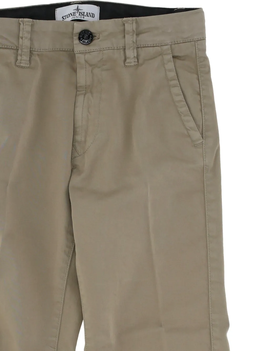 Stone Island Junior logo-patch trousers Beige