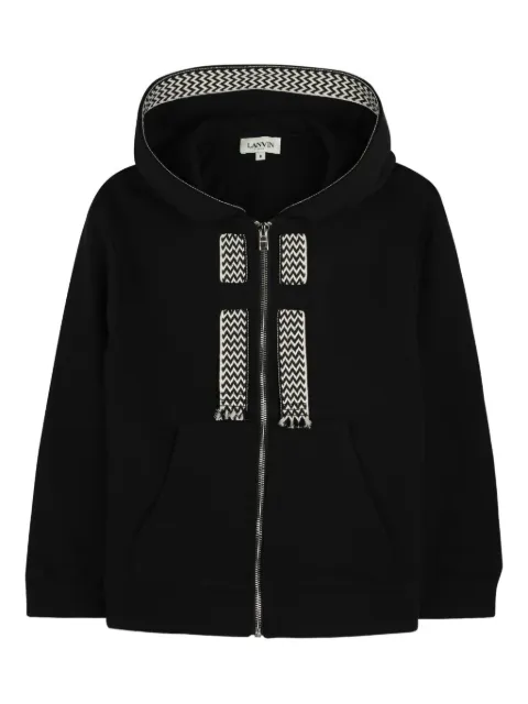 Lanvin Enfant zip-front drawstring hoodie