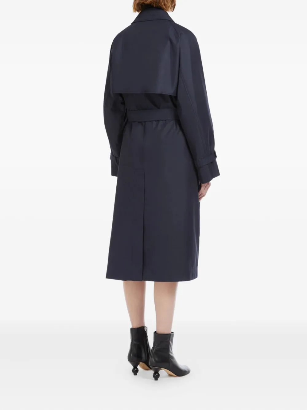 Weekend Max Mara Trenchcoat met dubbele rij knopen en raglan mouwen Blauw